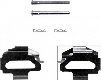 HELLA PAGID 8dz355202381 -  Комплектующие, колодки дискового тормоза